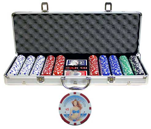 Bikini Watchers Club 500 PCS 11.5g Poker Chip Set w/ Case