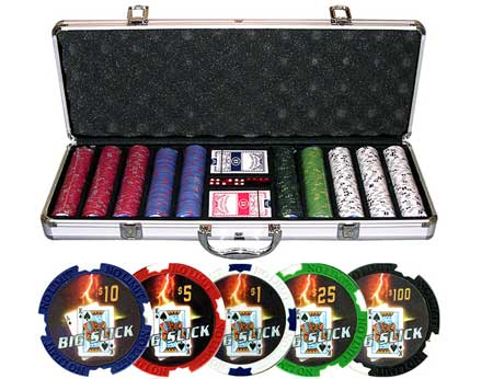 Big Slick 500 PCS 11.5g Poker Chip Set w/ Aluminum Case