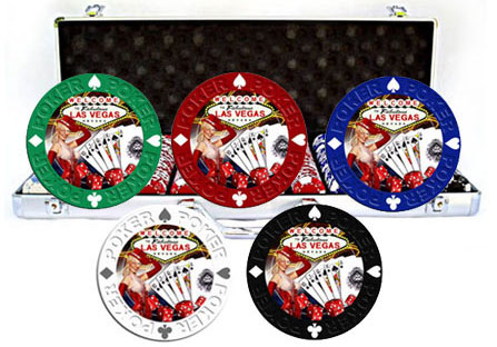 300 PCS 11.5g Grand Las Vegas Showgirls Poker Chip Set w/ Alumin