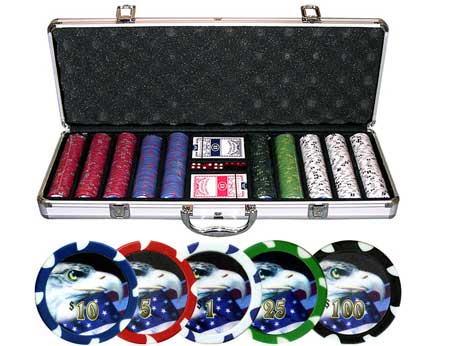 Eagle 500 PCS 11.5g Poker Chip Set w/ Aluminum Case