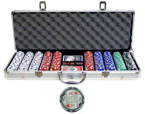 Four Aces 500 PCS 11.5g Poker Chip Set w/ Case