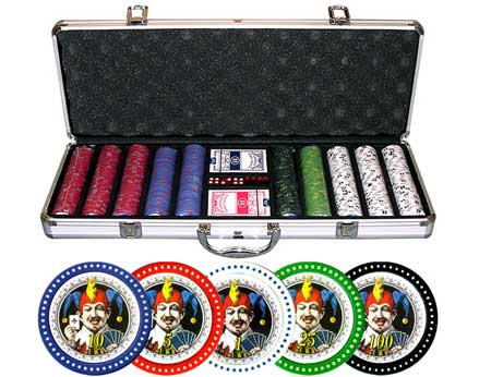 Joker 500 PCS 11.5g Poker Chip Set w/ Aluminum Case