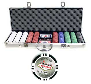 Las Vegas Denomination 500 PCS 11.5g Poker Chip Set w/ Case