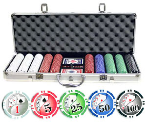 Royal Flush Fan 500 PCS 11.5g Poker Chip Set w/ Case
