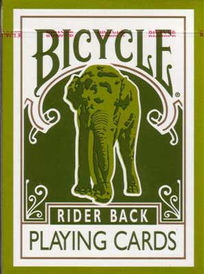 Bicycle Playing Cards - Green Elephant Tsunami