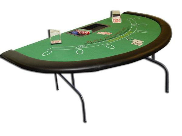 Blackjack Table with Dealer Tray - 73" Foldable