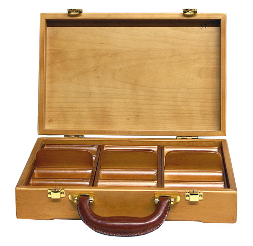 Solid Cherry Wood Chip Case - 300 Chips Capacity