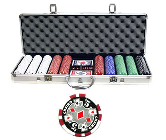 Casino Aces 500 PCS 11.5g Poker Chip Set w/ Aluminum Case