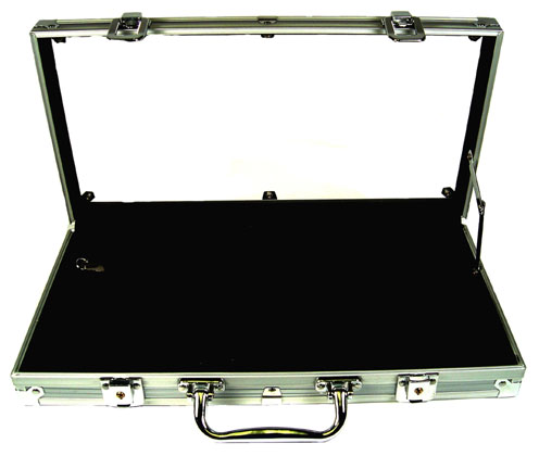 Clear Top Aluminum Chip Case - 500 Chips Capacity