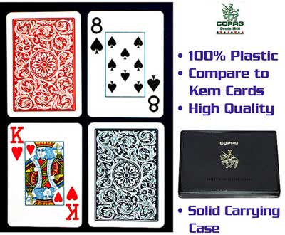 Copag Plastic Playing Cards - Set of 2 Decks - JUMBO Index