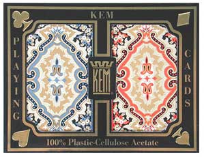 Kem PAISLEY Plastic Playing Cards - Set of 2 Decks - JUMBO Index