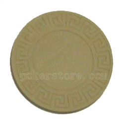 Large Greek Key Super Gem - 25 IVORY WHITE Clay Chips