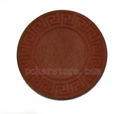 Large Greek Key Super Gem - 25 BROWN Clay Chips