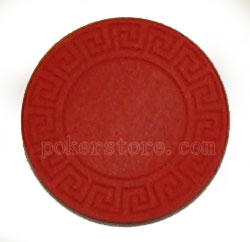Large Greek Key Super Gem - 25 RED Clay Chips