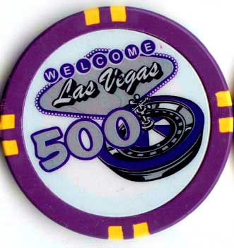 $500 Chip - Las Vegas ALL Clay 50 Chips