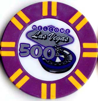 Las Vegas ALL Clay 50 Chips - $500 Chip
