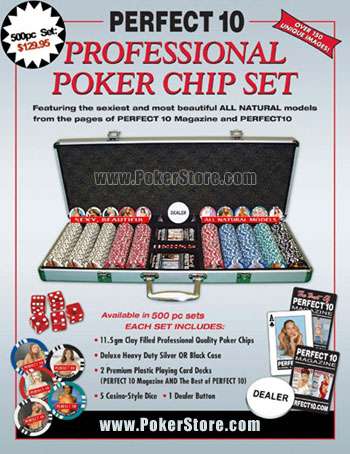 PERFECT 10 Magazine 500 PCS 11.5g Poker Chip Set