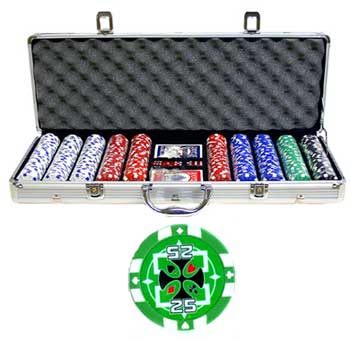 Ultimate Casino Roller CLAY 500 PCS 12.5g Poker Chip Set w/ Case