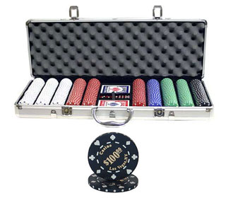 Suited Denomination 500 PCS 11.5g Poker Chip Set w/Aluminum Case