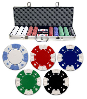 Suits & Cards Deluxe 500 PCS 11.5g Poker Chip Set w/ Case