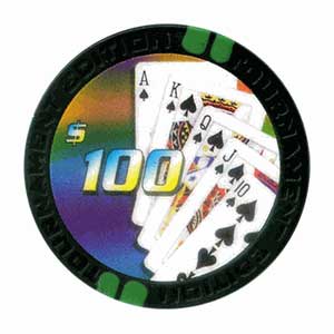 Tournament Edition Clay Composite 50 Chips - $100 Chip