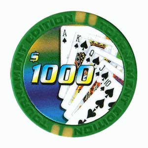 Tournament Edition Clay Composite 50 Chips - $1000 Chip