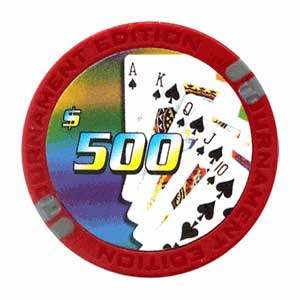 Tournament Edition Clay Composite 50 Chips - $500 Chip