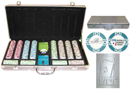 Bellagio World Poker Tour� 500 Clay Poker Chips Set with Case